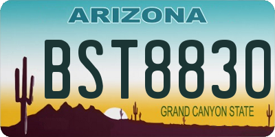 AZ license plate BST8830