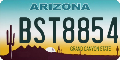 AZ license plate BST8854