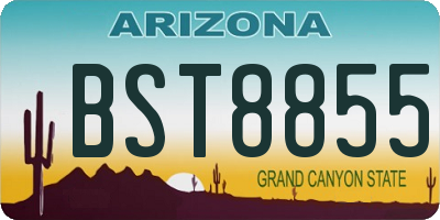 AZ license plate BST8855