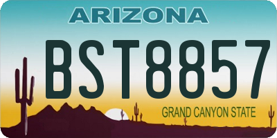 AZ license plate BST8857