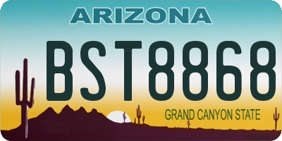 AZ license plate BST8868