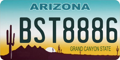 AZ license plate BST8886