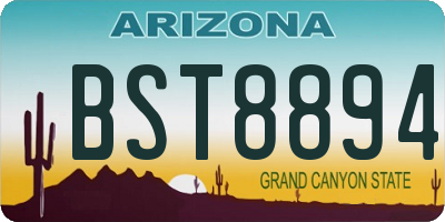 AZ license plate BST8894