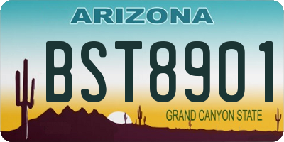 AZ license plate BST8901