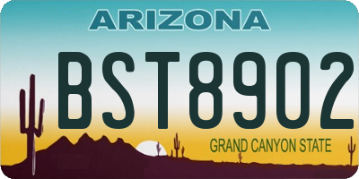 AZ license plate BST8902