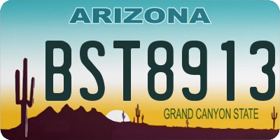 AZ license plate BST8913