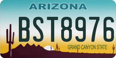 AZ license plate BST8976