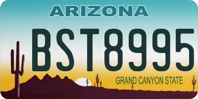 AZ license plate BST8995
