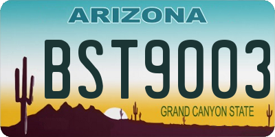 AZ license plate BST9003