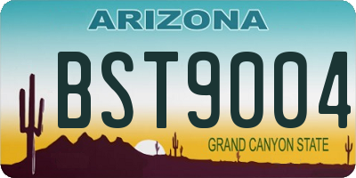 AZ license plate BST9004