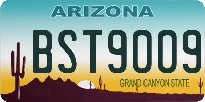 AZ license plate BST9009