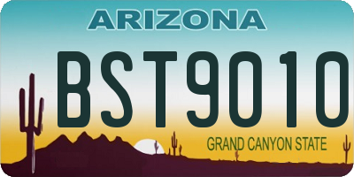 AZ license plate BST9010