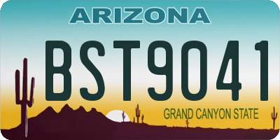 AZ license plate BST9041