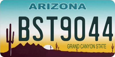 AZ license plate BST9044