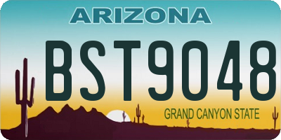 AZ license plate BST9048