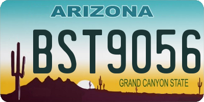 AZ license plate BST9056