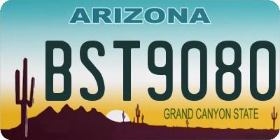 AZ license plate BST9080