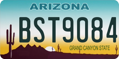 AZ license plate BST9084