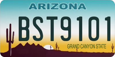 AZ license plate BST9101