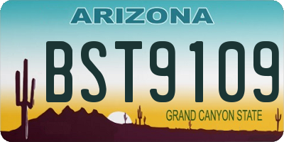 AZ license plate BST9109