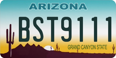 AZ license plate BST9111