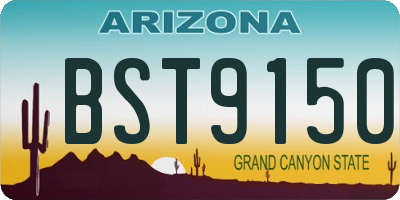 AZ license plate BST9150