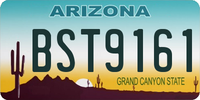 AZ license plate BST9161