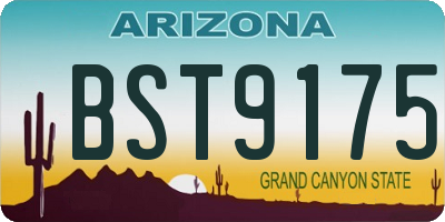 AZ license plate BST9175