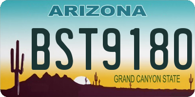 AZ license plate BST9180