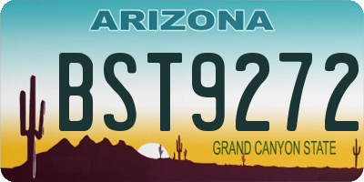 AZ license plate BST9272