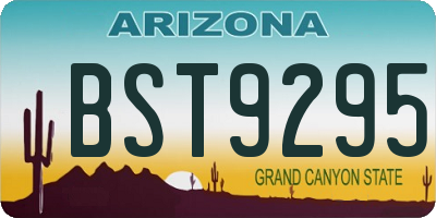 AZ license plate BST9295