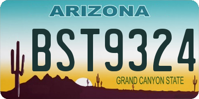 AZ license plate BST9324