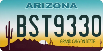 AZ license plate BST9330