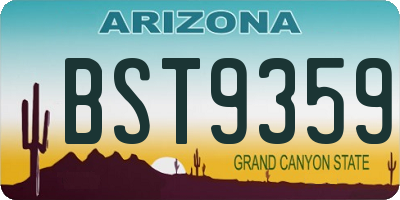 AZ license plate BST9359