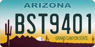 AZ license plate BST9401