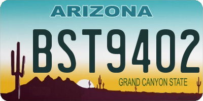 AZ license plate BST9402