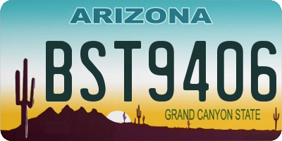 AZ license plate BST9406