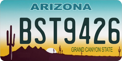 AZ license plate BST9426