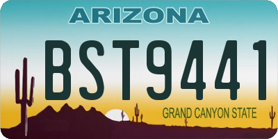 AZ license plate BST9441