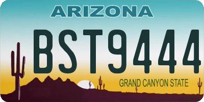 AZ license plate BST9444