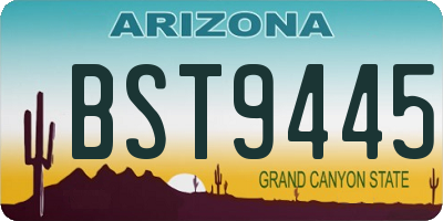 AZ license plate BST9445