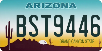 AZ license plate BST9446