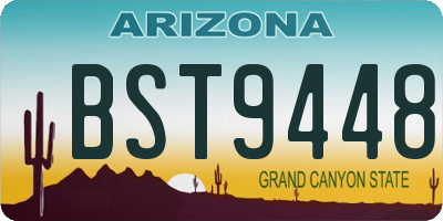 AZ license plate BST9448