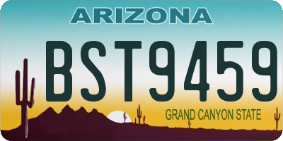 AZ license plate BST9459