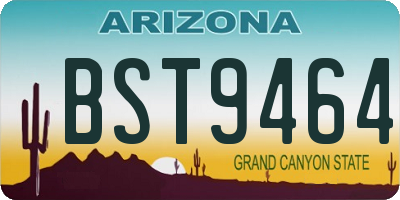 AZ license plate BST9464