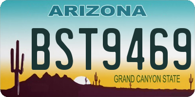 AZ license plate BST9469