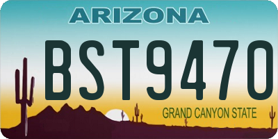 AZ license plate BST9470