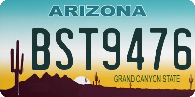AZ license plate BST9476