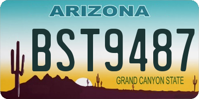 AZ license plate BST9487