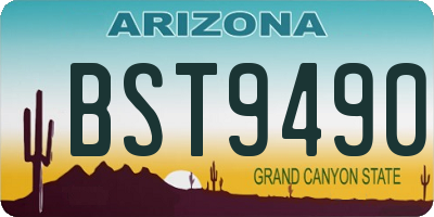 AZ license plate BST9490